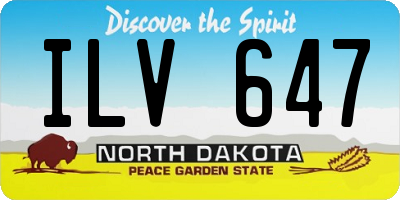 ND license plate ILV647