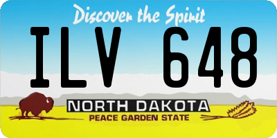 ND license plate ILV648