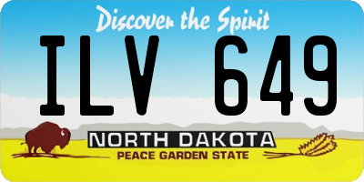 ND license plate ILV649