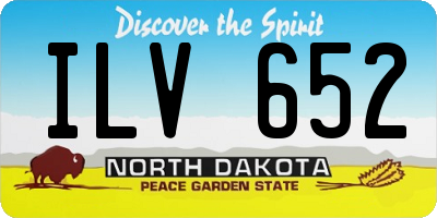ND license plate ILV652