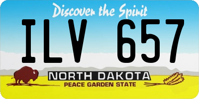 ND license plate ILV657