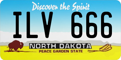 ND license plate ILV666