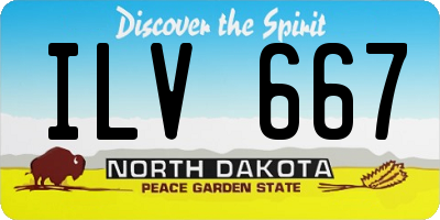 ND license plate ILV667
