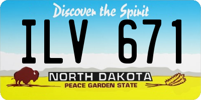 ND license plate ILV671