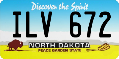ND license plate ILV672