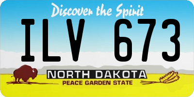 ND license plate ILV673