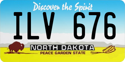 ND license plate ILV676