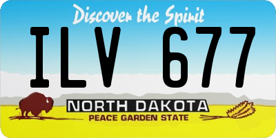 ND license plate ILV677