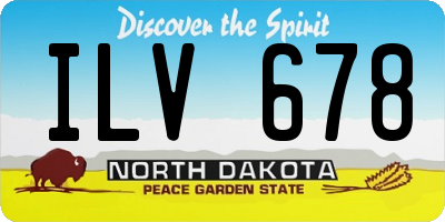 ND license plate ILV678