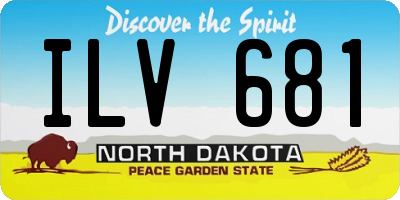 ND license plate ILV681