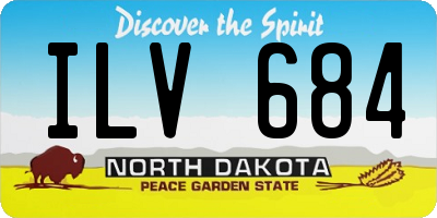 ND license plate ILV684