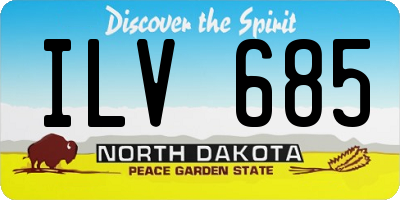 ND license plate ILV685