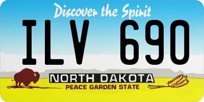 ND license plate ILV690