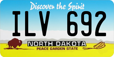 ND license plate ILV692