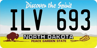ND license plate ILV693