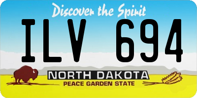 ND license plate ILV694