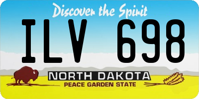 ND license plate ILV698