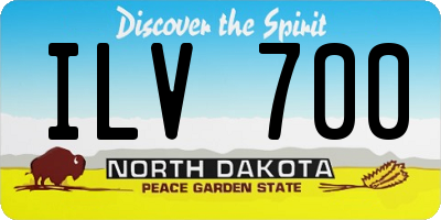 ND license plate ILV700