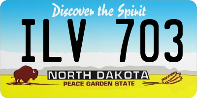 ND license plate ILV703