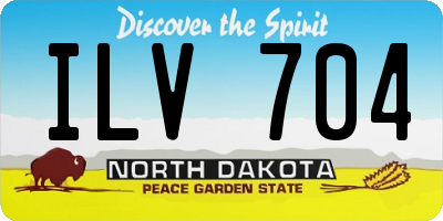 ND license plate ILV704