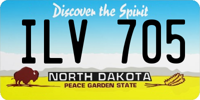 ND license plate ILV705