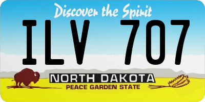 ND license plate ILV707
