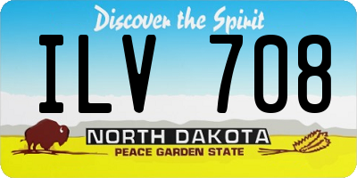 ND license plate ILV708
