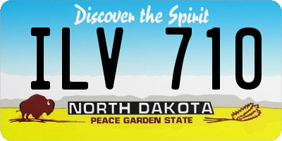 ND license plate ILV710
