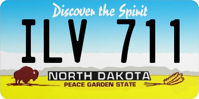 ND license plate ILV711