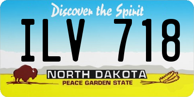 ND license plate ILV718