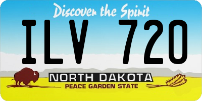 ND license plate ILV720