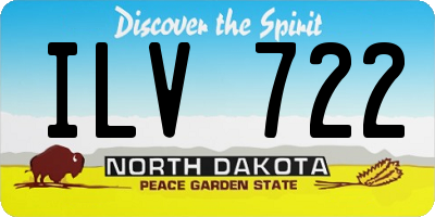 ND license plate ILV722
