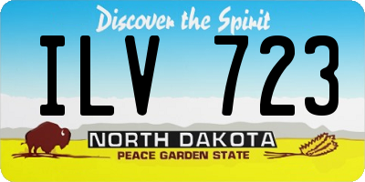 ND license plate ILV723