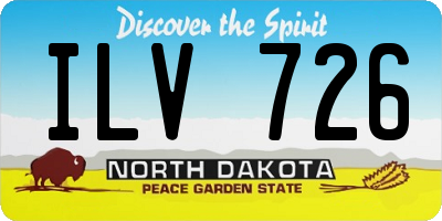 ND license plate ILV726