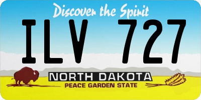 ND license plate ILV727