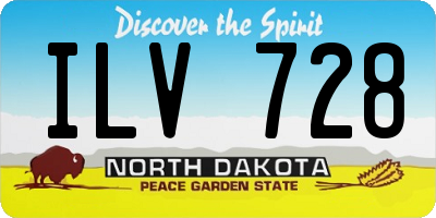 ND license plate ILV728
