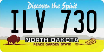 ND license plate ILV730