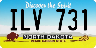 ND license plate ILV731