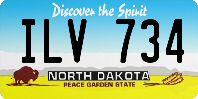 ND license plate ILV734