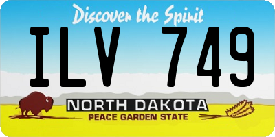 ND license plate ILV749