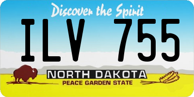 ND license plate ILV755