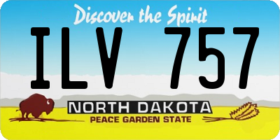 ND license plate ILV757