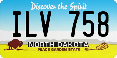 ND license plate ILV758