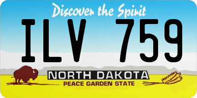 ND license plate ILV759