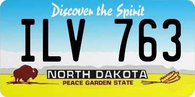 ND license plate ILV763