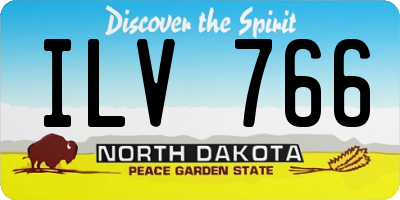 ND license plate ILV766