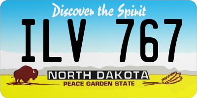 ND license plate ILV767