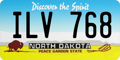 ND license plate ILV768