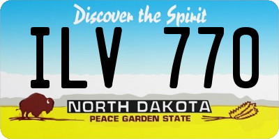 ND license plate ILV770