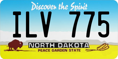 ND license plate ILV775